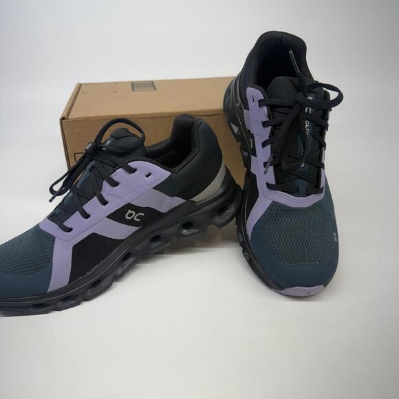 On Cloudrunner Waterproof Men’s Shoes – Black/Purple – Size 8.5 – New - Picture 4 of 4